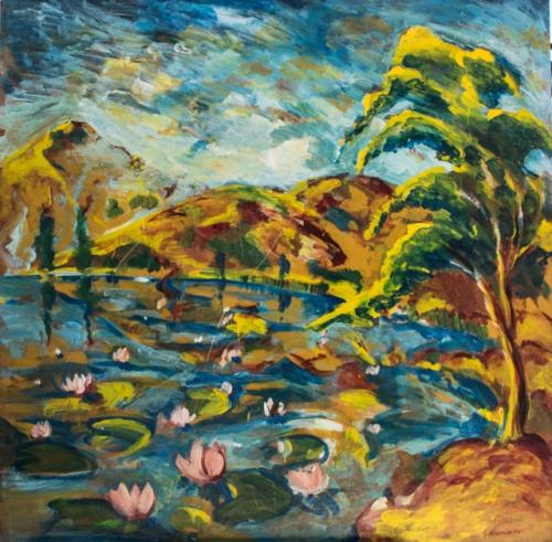 #31, Kashmir Lake, 1974, Lacquer, 48x48
